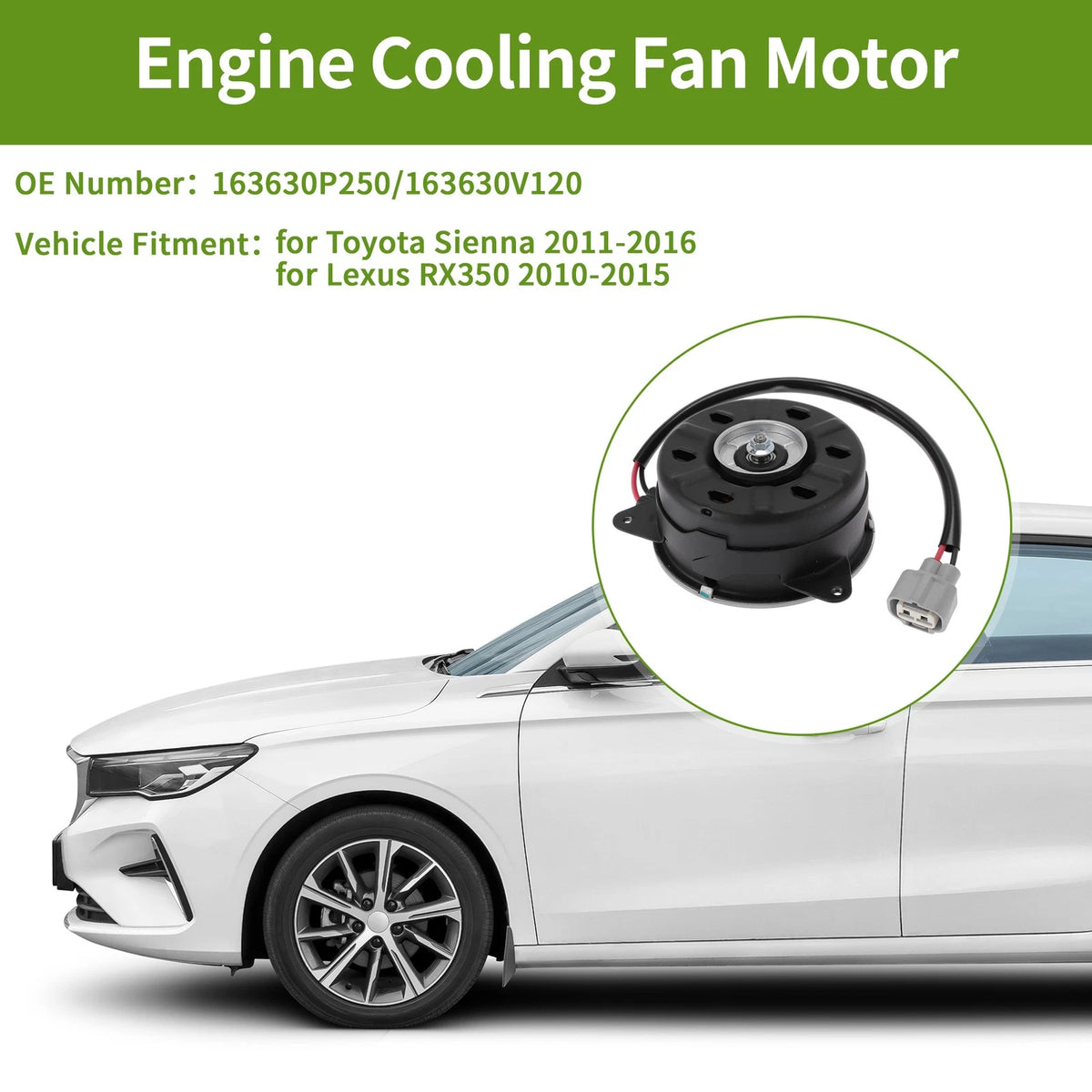 Radiator Fan Motor for Toyota Sienna (2011–2016)