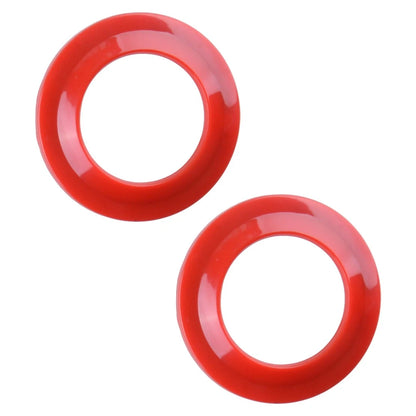 2 x Red A Pillar Speaker Cover Rings for Jeep Wrangler JK (2008-2014)