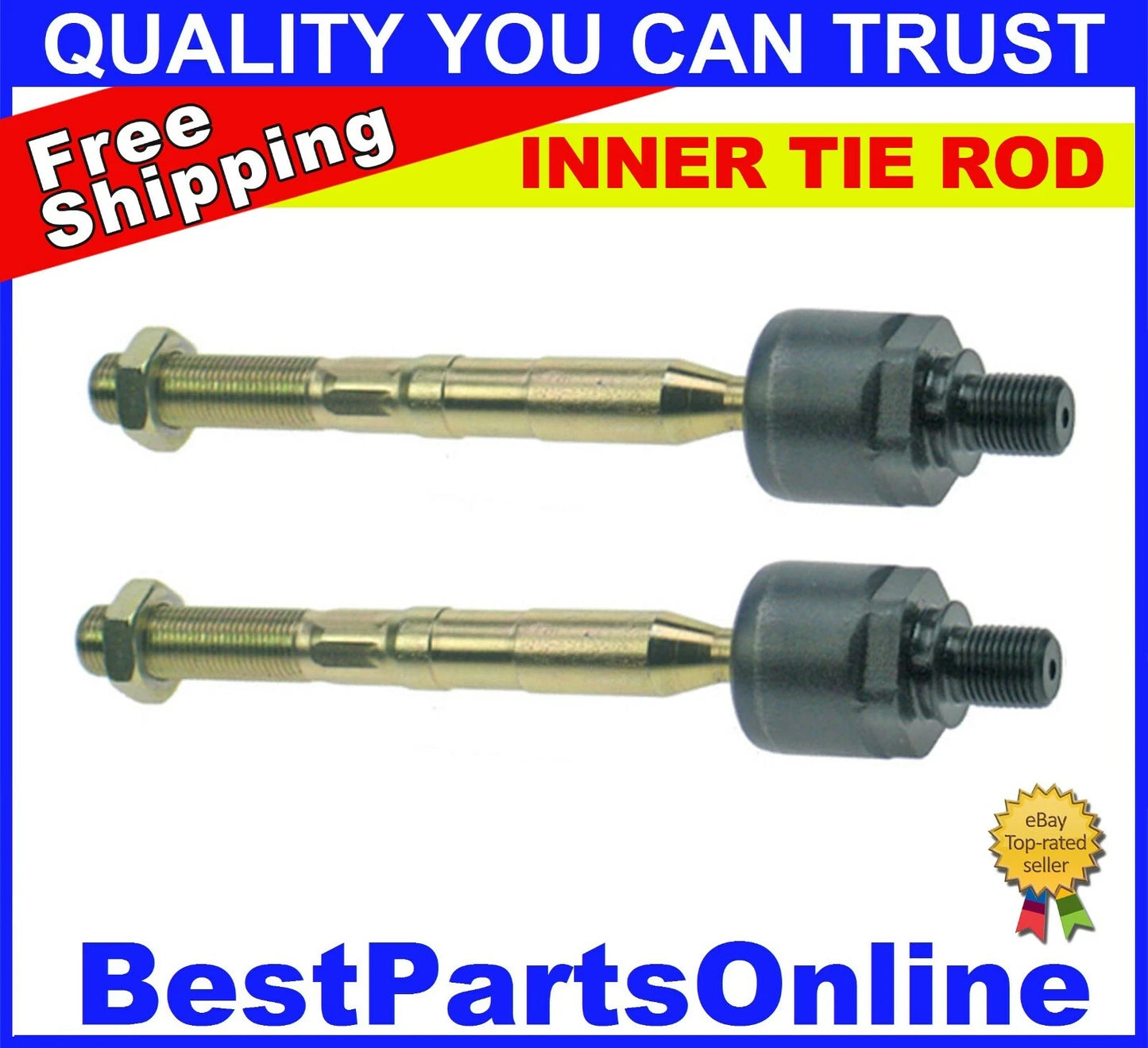 2 x Steering Inner Tie Rod End for Hyundai Santa Fe/Kia Sorento front