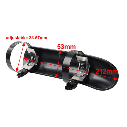 Universal Exhaust Muffler Heat Shield Cover for Car - Black/Silver Clamp