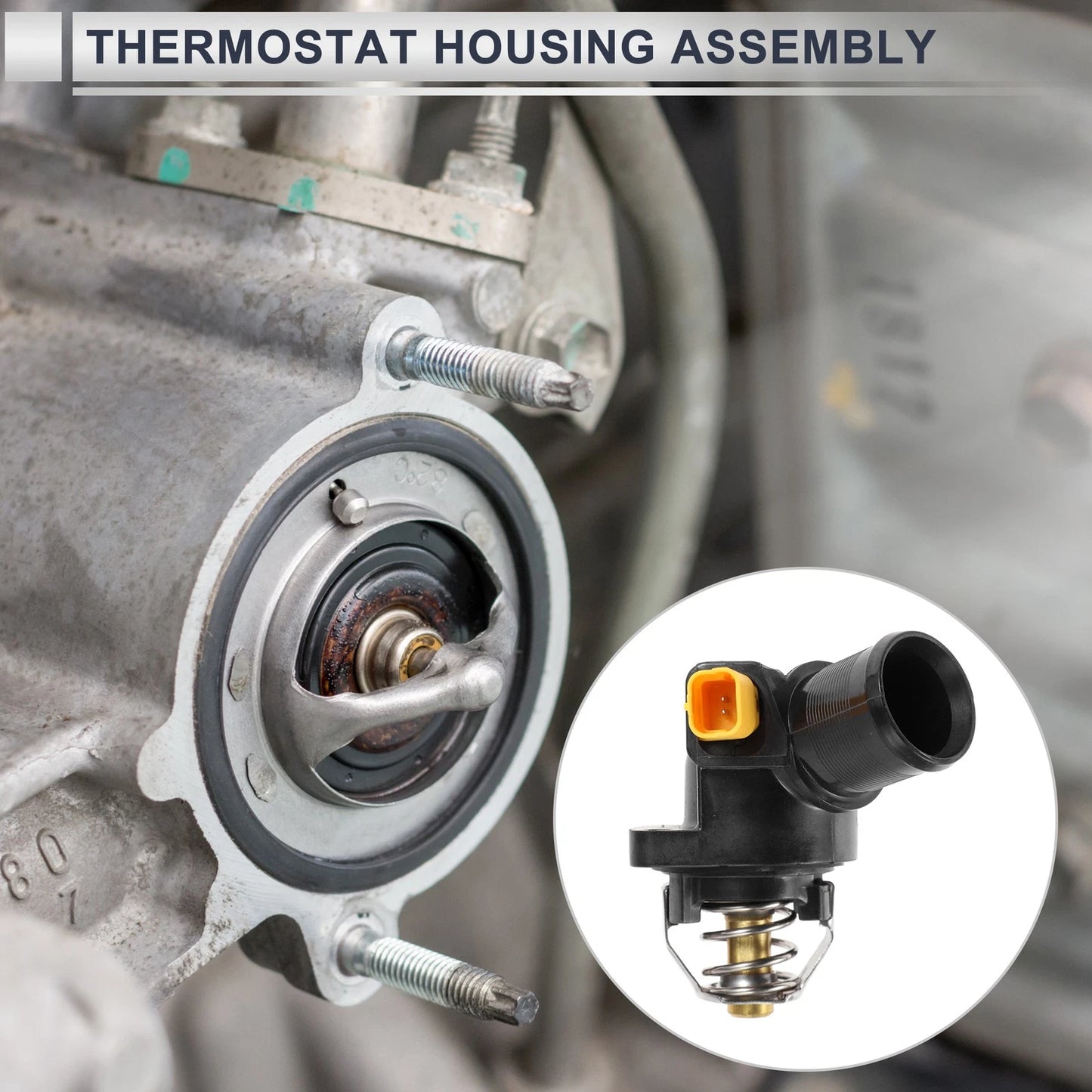 Engine Coolant Thermostat Housing for Peugeot 1007 (2005-2017)