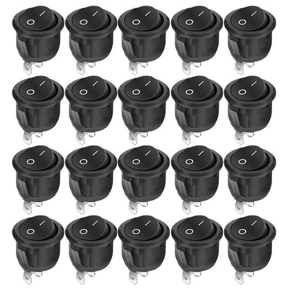 Pack Of 20 Toggle Switch 12V On/Off 2-Pin for Car Lamp Switch