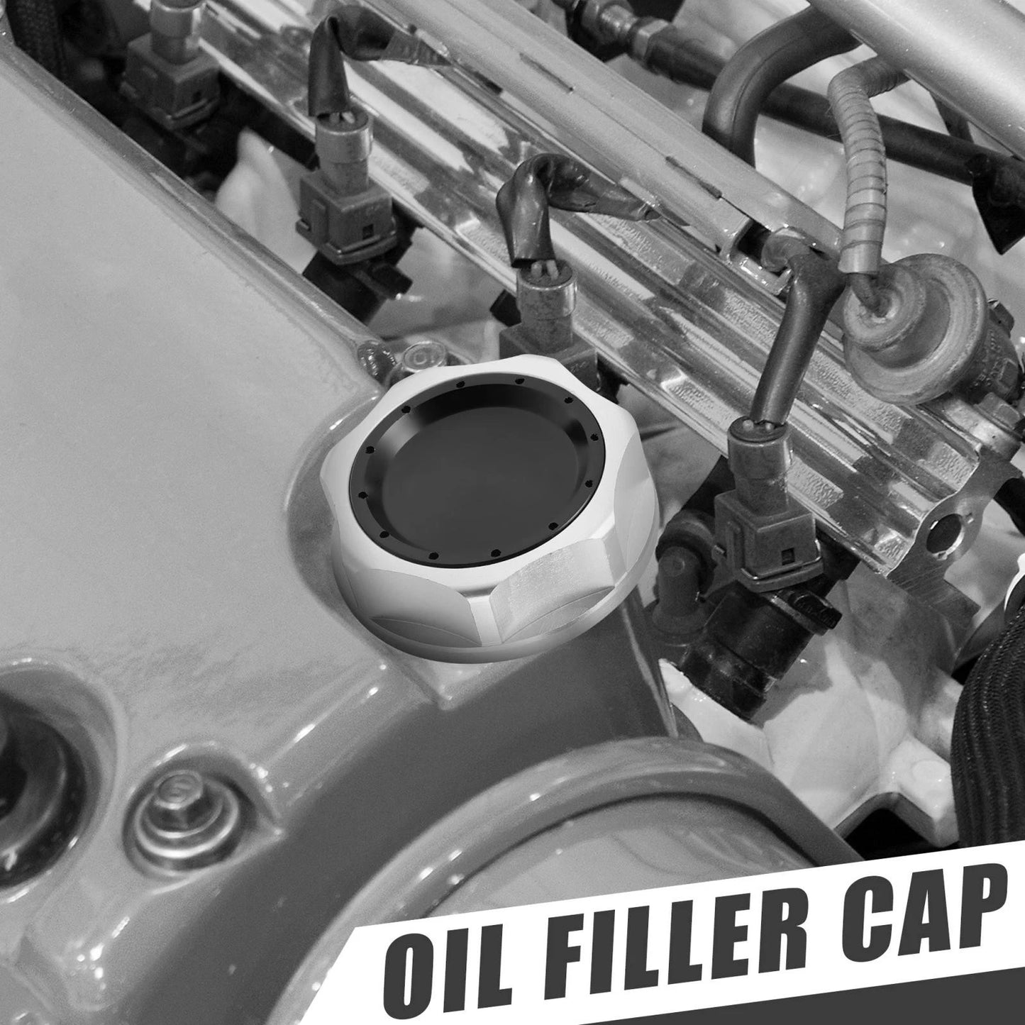Engine Oil Filler Cap Plug Cover Black for Acura Integra TSX Honda Accord