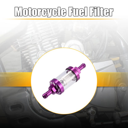 Purple Fuel Filters Engine Inline Gas Fuel Line Filter for Motorbike Dirt Bike
