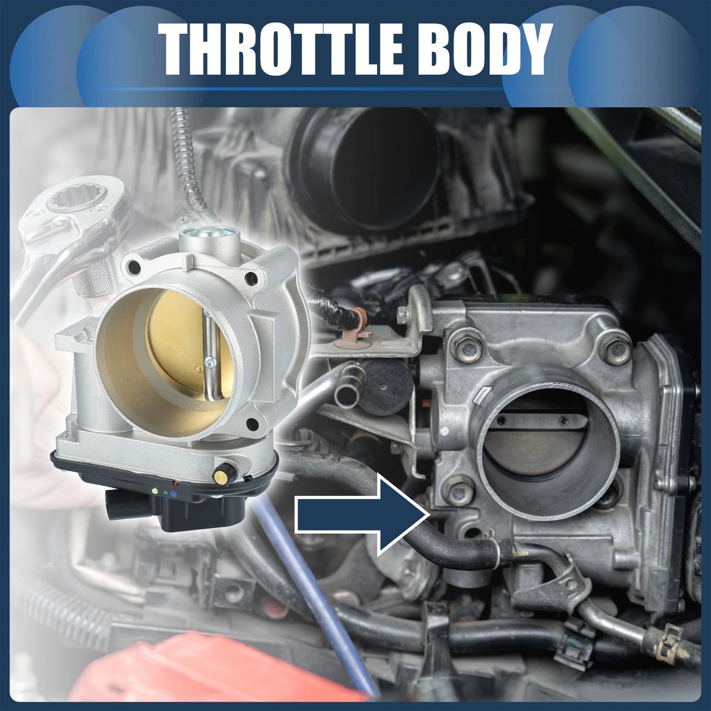 Throttle Body Actuator for Ford E-150 2007-2014, Aluminum Alloy