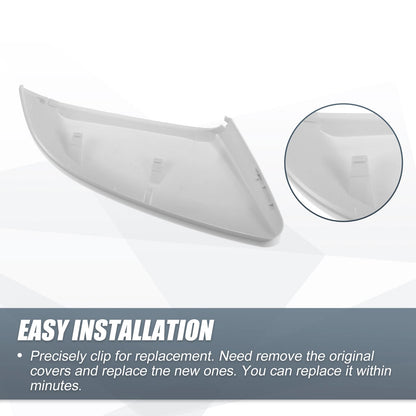 White Left Side Car Mirror Cover Caps for Honda Civic (2016-2021)