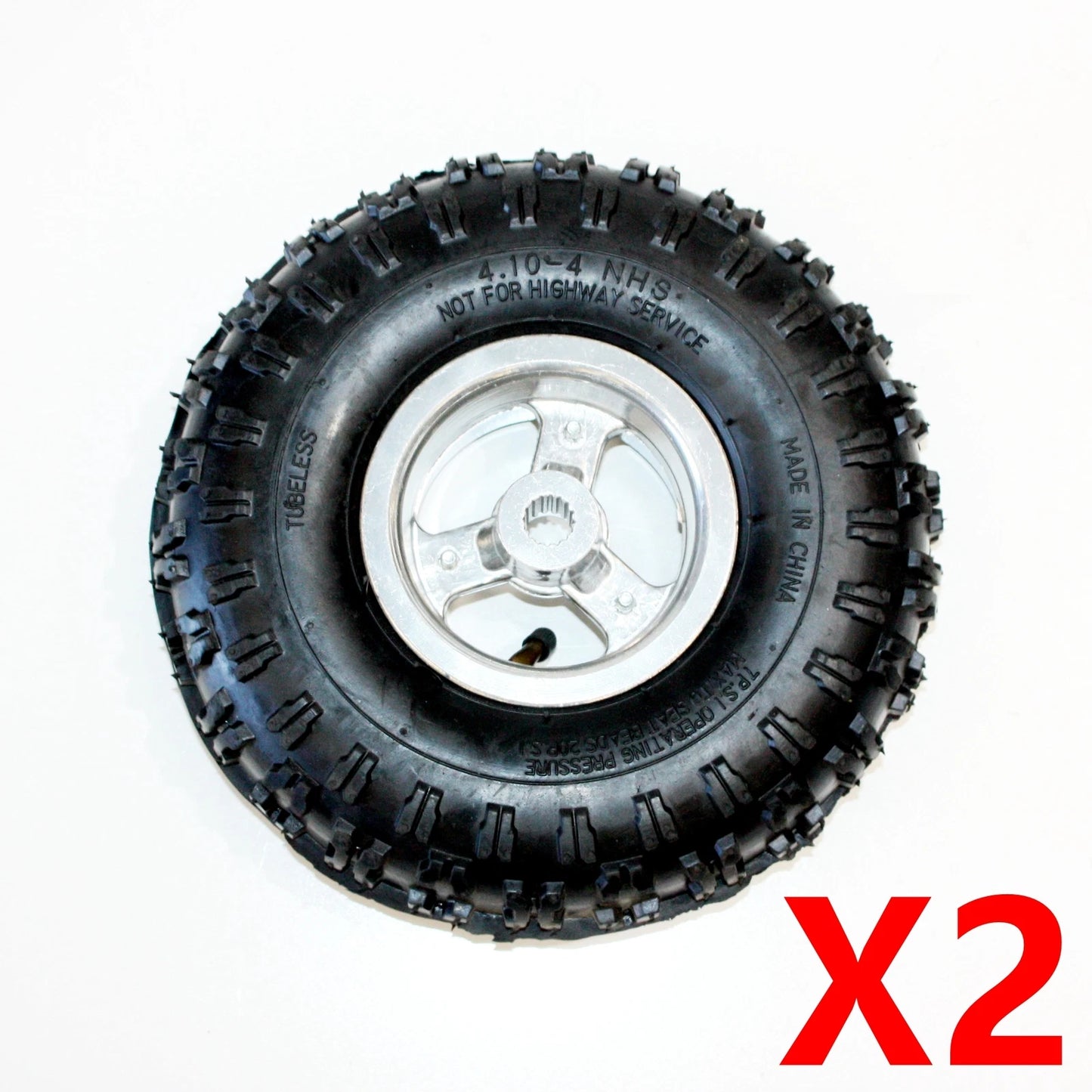 4.10-4 4" Rear 16T Spline Wheel Rim Tyres for 49cc Mini Quad Bike ATV