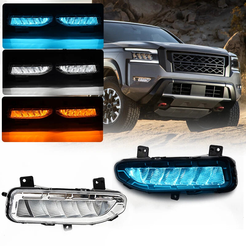LED DRL Fog Light Lamp with Turn Signal for 2020-2022 Nissan Frontier Sentra TITAN