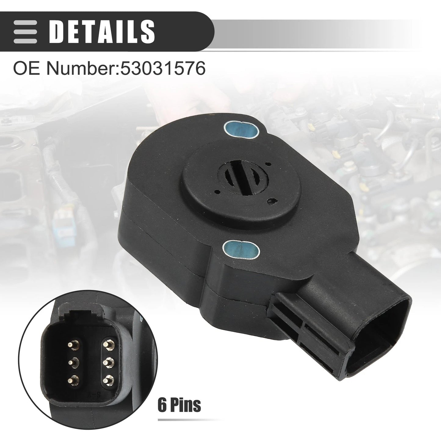 Throttle Position Sensor for Dodge Ram 2500 3500 Black