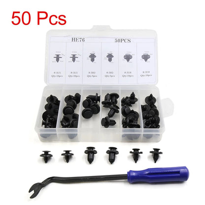 50pcs Panel Retainer Clips Assortment & Fastener Remover for Subaru