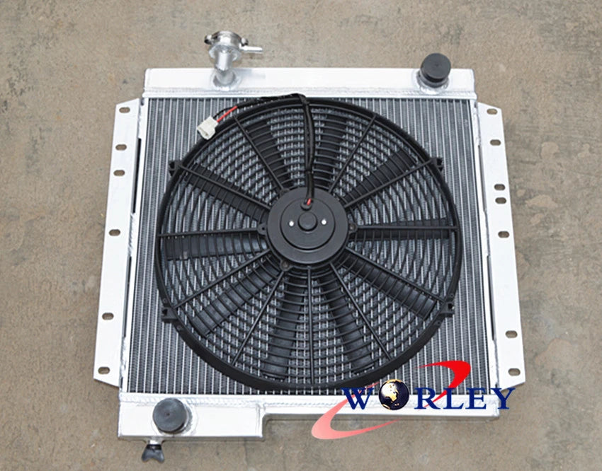 3 Row Aluminum Radiator & Fan for Toyota Land Cruiser BJ40 BJ42 (1975-1984)