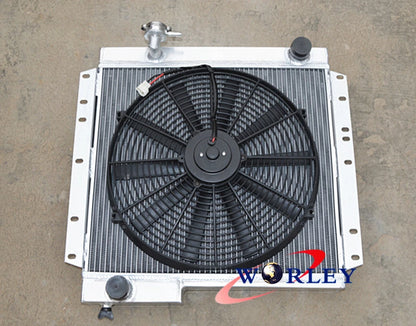 3 Row Aluminum Radiator & Fan for Toyota Land Cruiser BJ40 BJ42 (1975-1984)