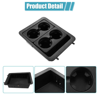 Center Console Cup Holder Bezel Black for Chevrolet Silverado 1500