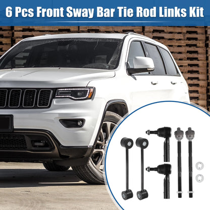 6 x Car Front Sway Bar Links Tie Rod Ends for Jeep Commander (2006-2010)