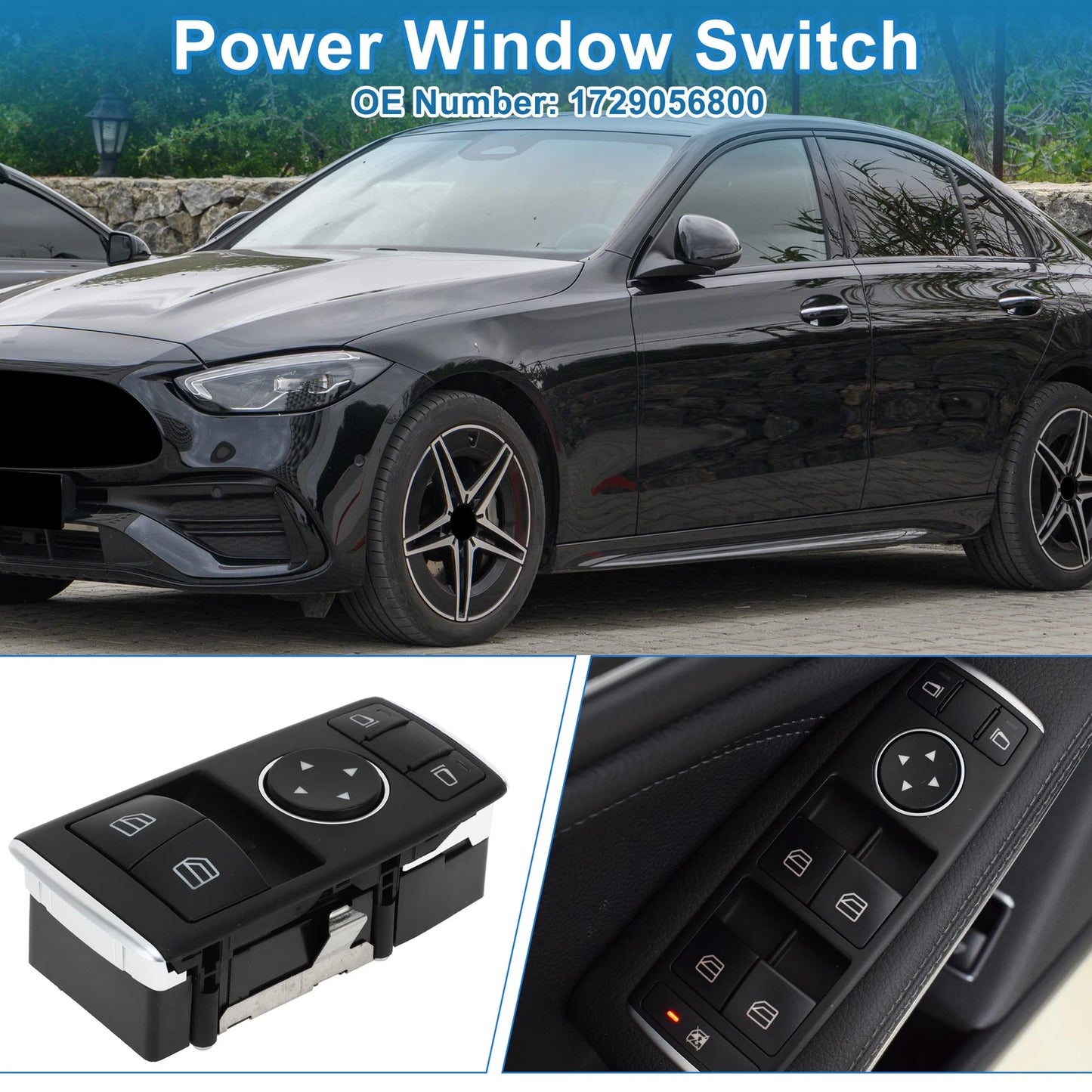Power Window Switch for Mercedes-Benz C 180 M271.820 (2007-2011)