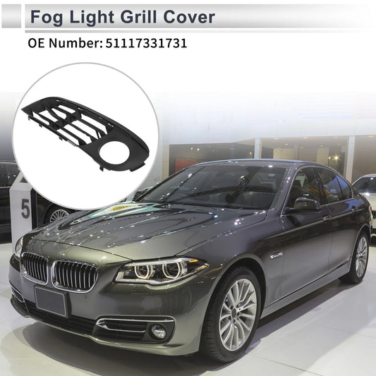 1 Pc Front Left Fog Light Grill for BMW 528i (2014-2016) Black