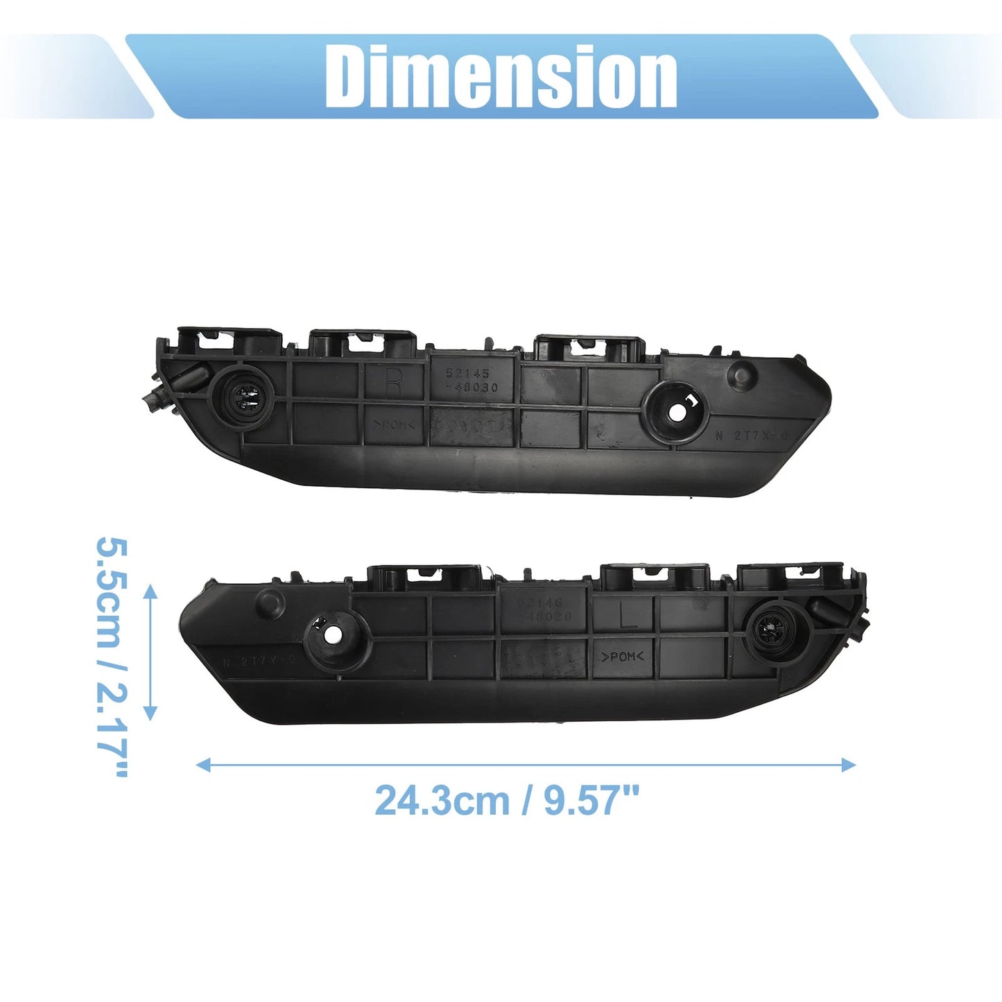 Pair Front Bumper Mounting Support Bracket for Toyota Highlander (2001–2023)