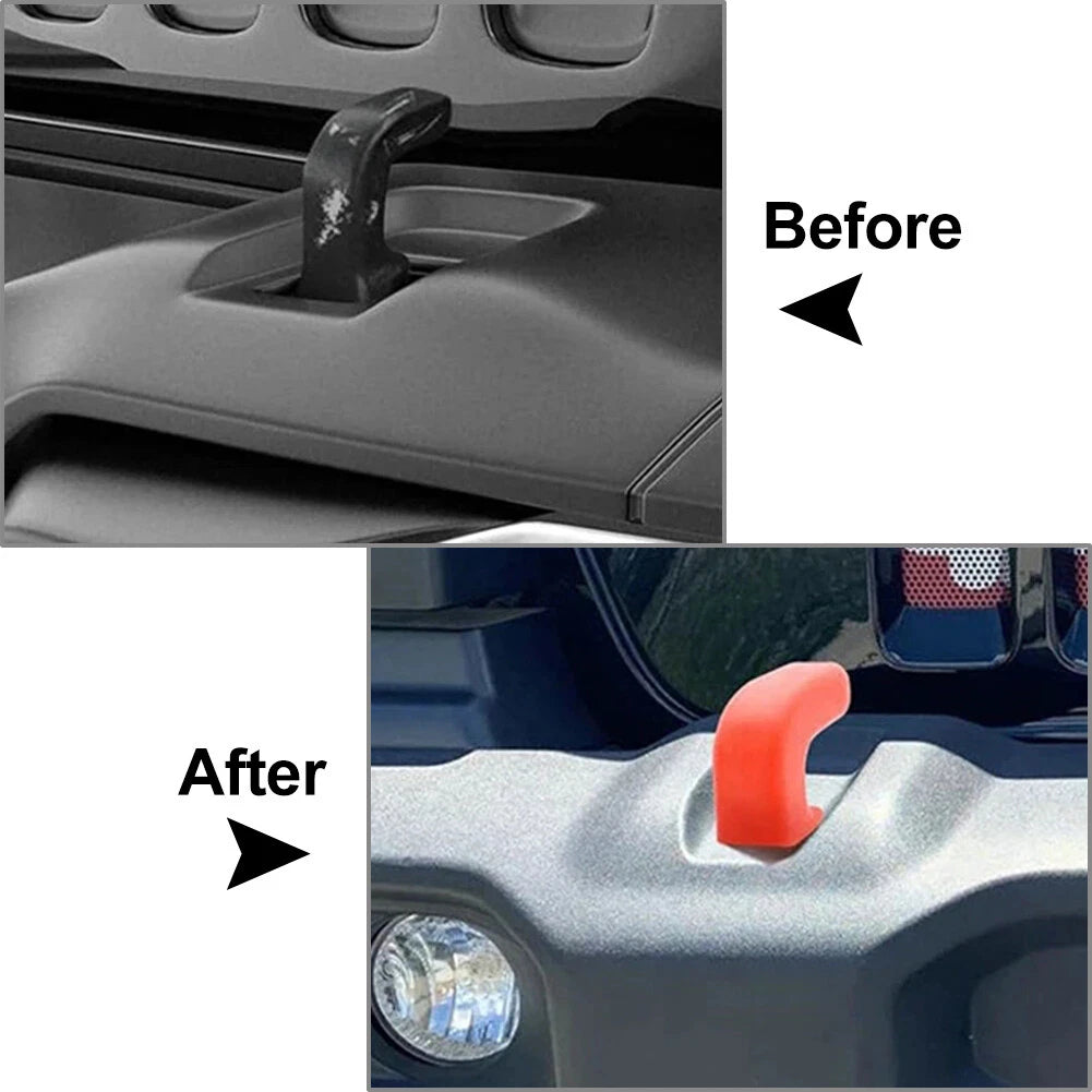 Front Bumper Tow Hook Cover for Jeep Wrangler JK JL JT (2007-2023)