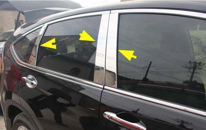 Steel Window Pillars Post B Cover Trim for Honda CR-V 2012-2016 (2012-2016)