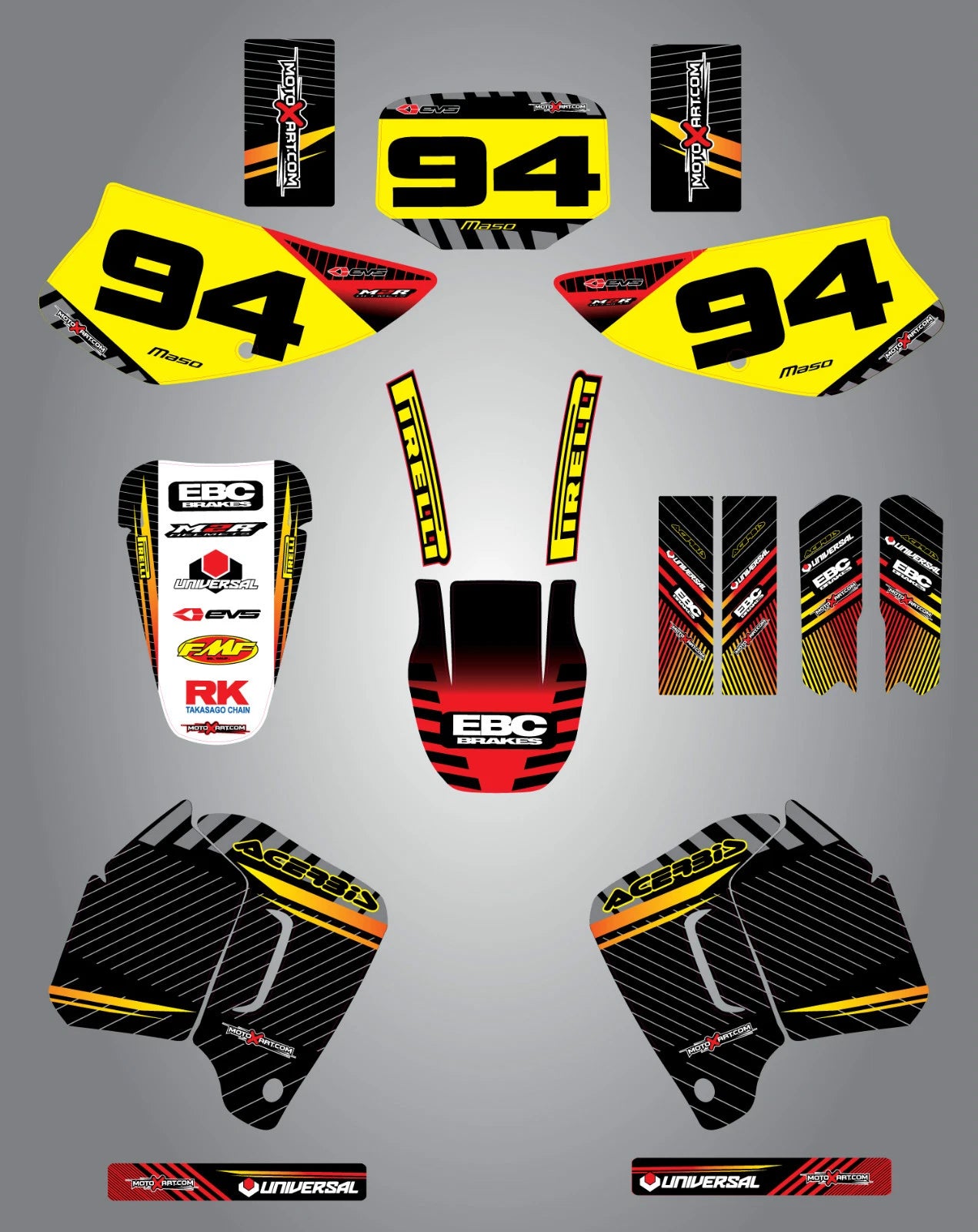 AUSSIE PRIDE Custom Graphic Kit for Honda XL 200 (1994-2003) Stickers