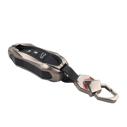 Black Smart Key Fob Cover Case for Porsche Cayenne Coupe (2018-2025)