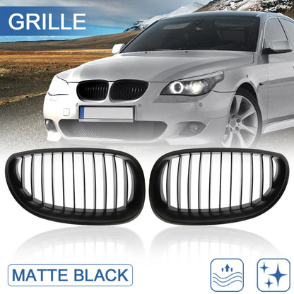 Matte Black Grille for BMW E60 E61 528i 535i 525i 530i 530xi 545i M5 (2003-2009)
