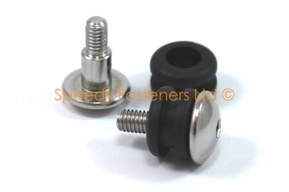 2x Stainless Shoulder Bolts & Rubber Fairing Grommets for Suzuki GSX-R