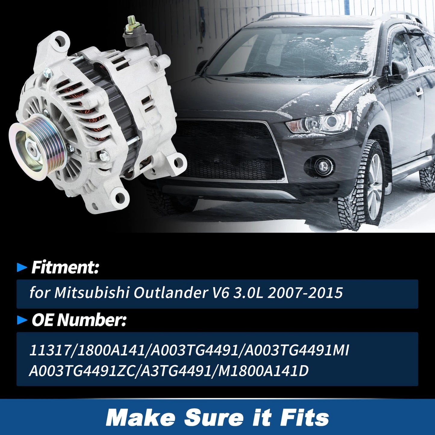 Alternator for Mitsubishi Outlander V6 3.0L (2007-2015)