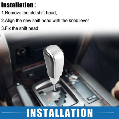 Gear Shift Knob for Toyota Land Cruiser 2016-2021 - Black Silver Tone