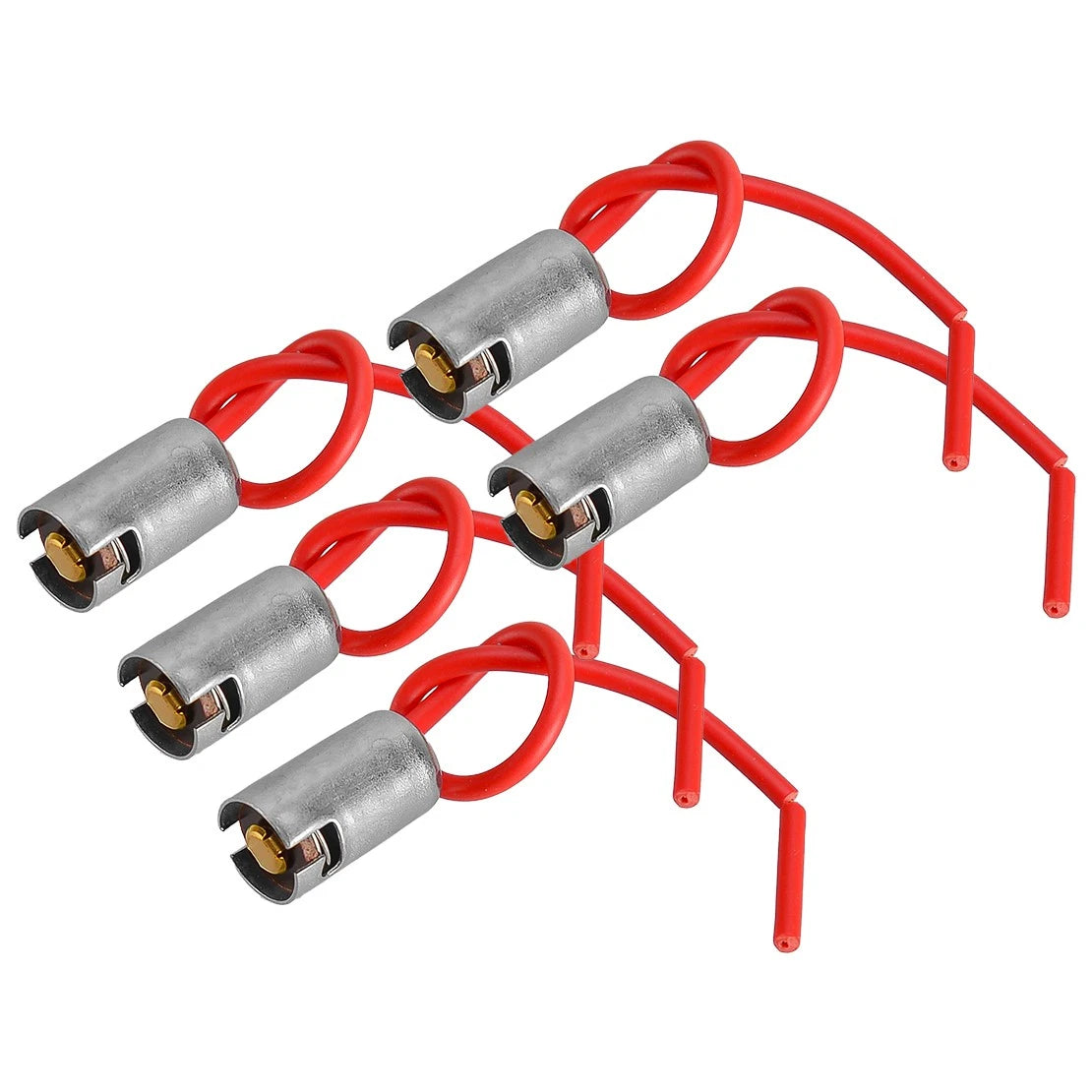 5 x BA9S Light Bulb Sockets for Car Truck SUV Connectors with Wire