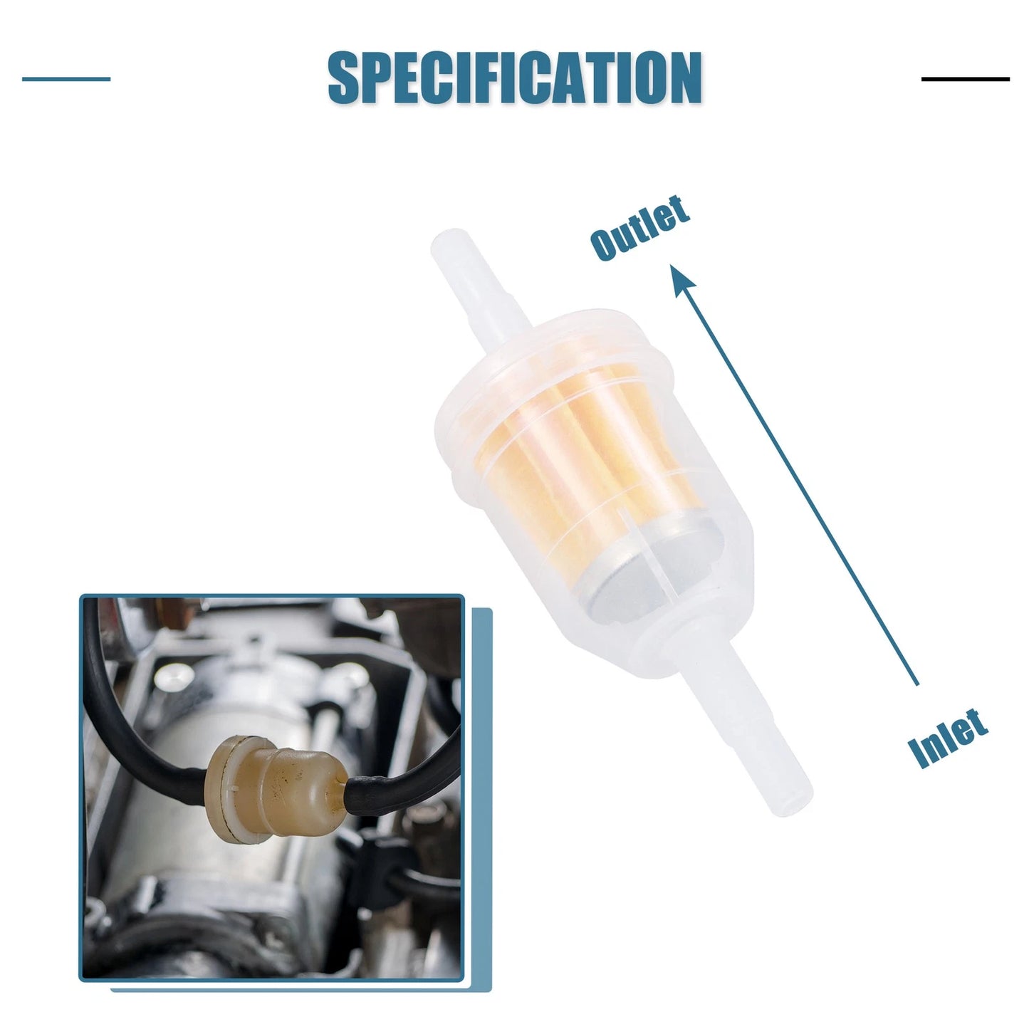 Gas Fuel Filter / 10 Pcs / for Motorcycle