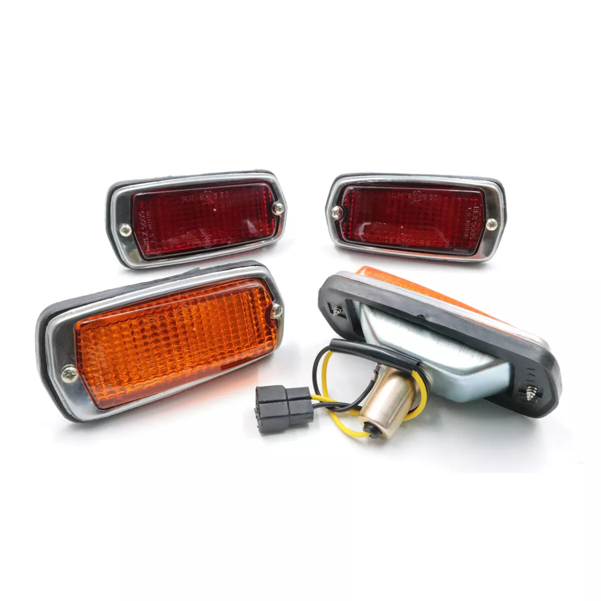 Side Marker Light  Set Red Amber for Nissan Datsun 510 1600 120Y B210 240Z