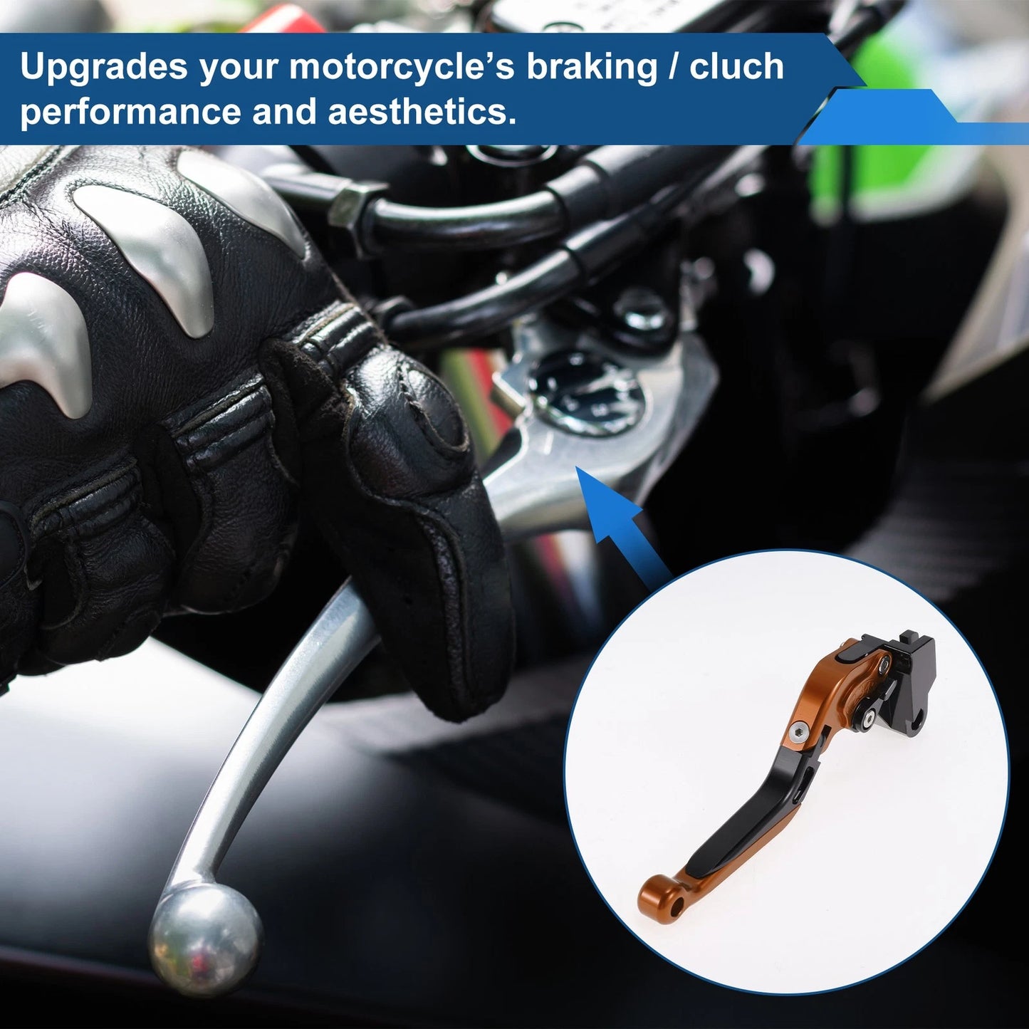 1 Pair Adjustable Short Long Brake Levers for Kawasaki Z1000SX (2017–2020)