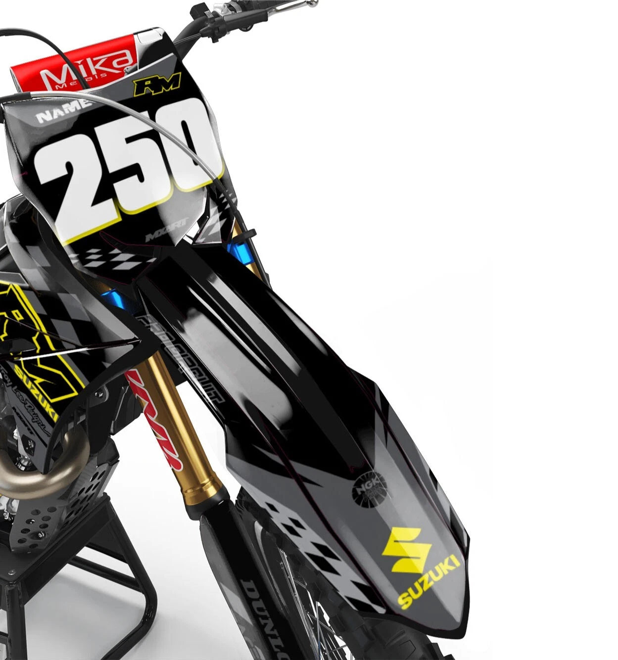 Granite Style Graphics Decals Sticker Kit for Suzuki RMZ 250 (2007-2009)