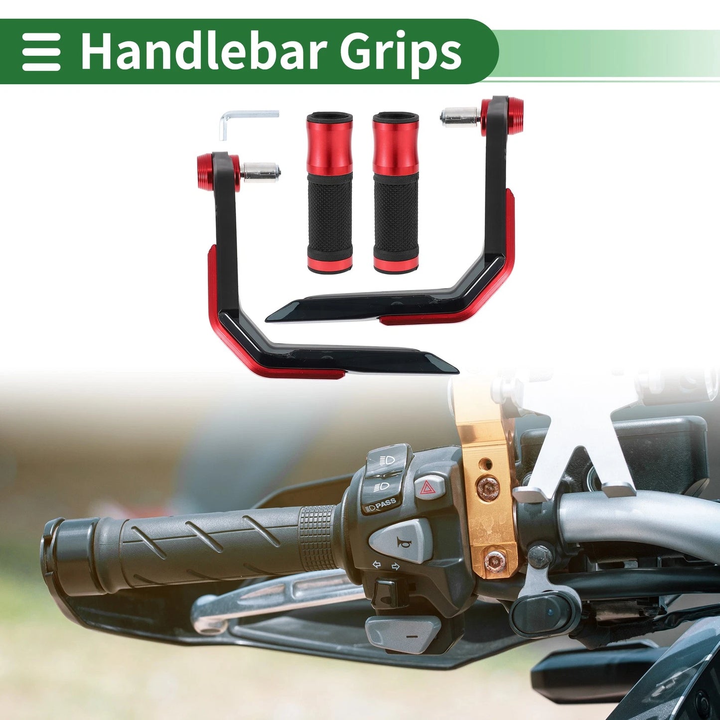 Hand Grips Cover Kit / Aluminum Alloy / Handlebar Cover for Motorcycle
