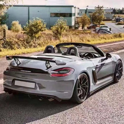 Real Carbon Fiber Rear Spoiler Trunk Wings For Porsche Cayman 718 GT4 2016-2020