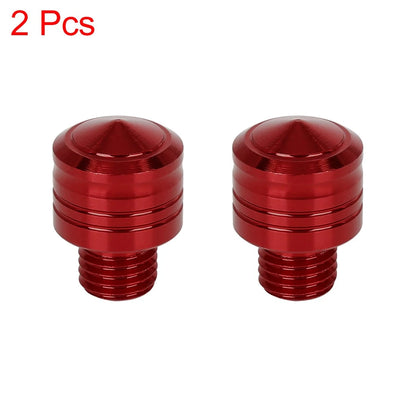 2 x 10mm Mirror Hole Plugs Red Screw for Motorbike Motorcycle