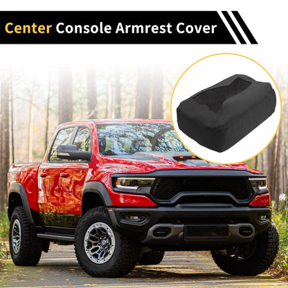 Console Lid Armrest Cover for Chevrolet Leather With Zipper Black