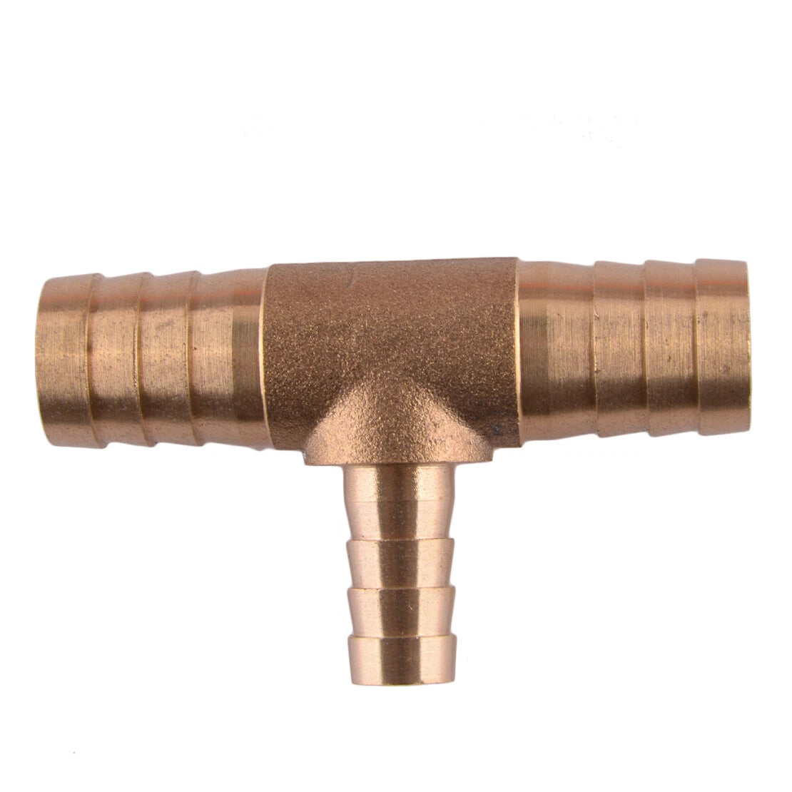5 x 16mm Tee 3-Way Hose Barb Brass Fitting for Fuel Tube Connector