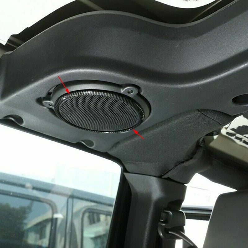 Carbon Fiber Roof Speaker Bezel Ring for Jeep Wrangler JK (2007-2014)