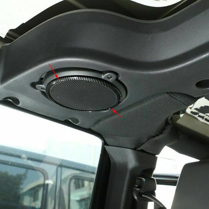Carbon Fiber Roof Speaker Bezel Ring for Jeep Wrangler JK (2007-2014)