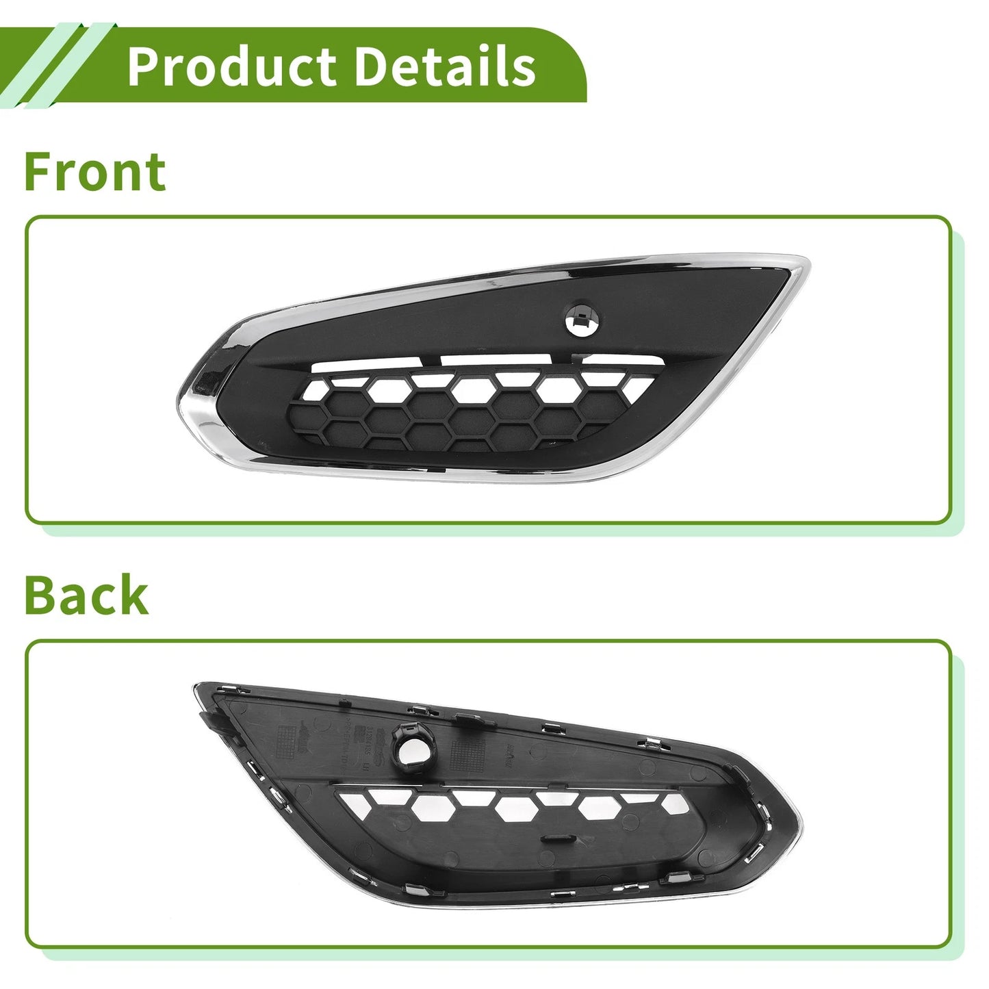 Front Left Fog Light Grill for Volvo S60 (2010-2013)