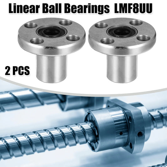 2 x 8mm IDx15mm ODx24mm Length Square Flange Linear Ball Bearings for Make Model