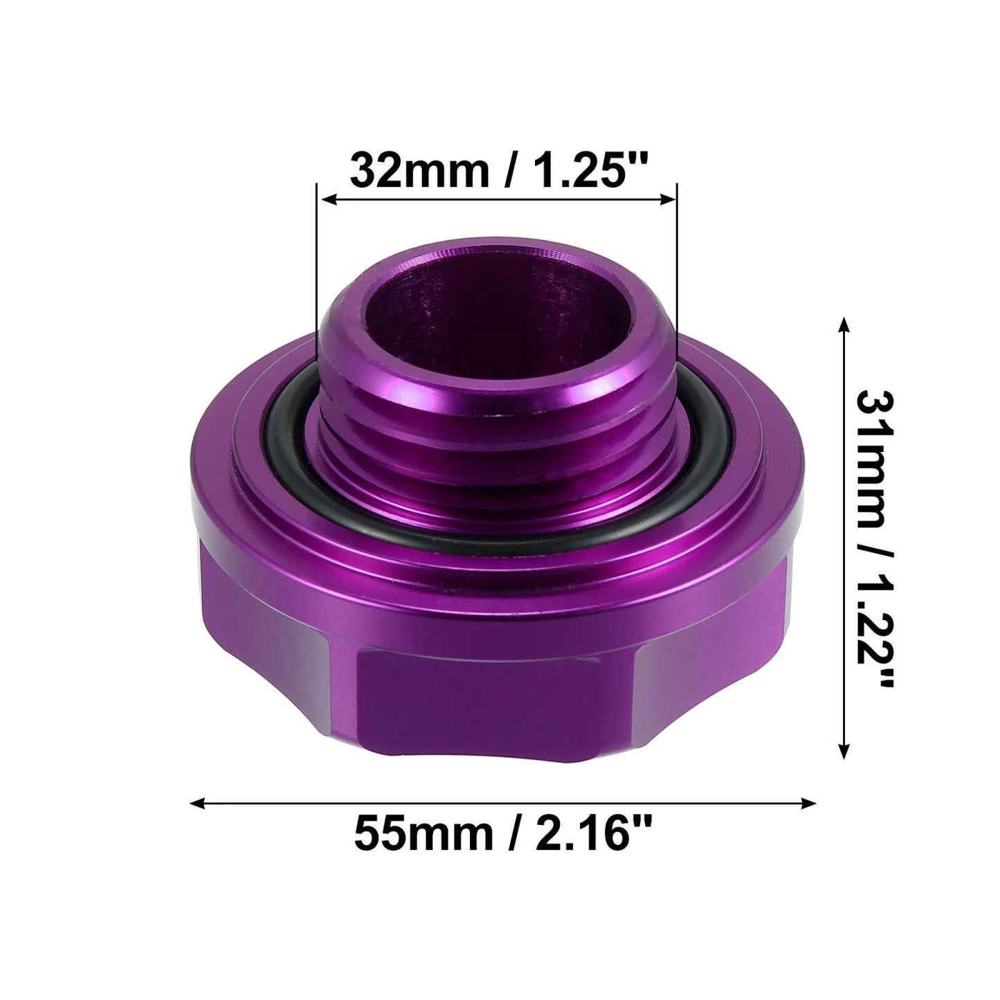 Aluminum Oil Filler Cap Cover Purple for Honda Civic (1996-2000)