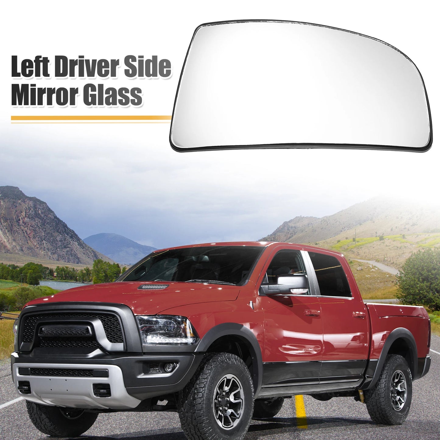 Driver Left Side Mirror Glass for Ford Transit 150 (2015-2023)