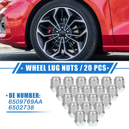 20 Pcs M12x1.5 Wheel Lug Nut for Ford Focus and Dodge Grand Caravan