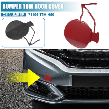 Front Bumper Tow Hook Cover for Honda Fit (2018-2019) - Red Towing Cap