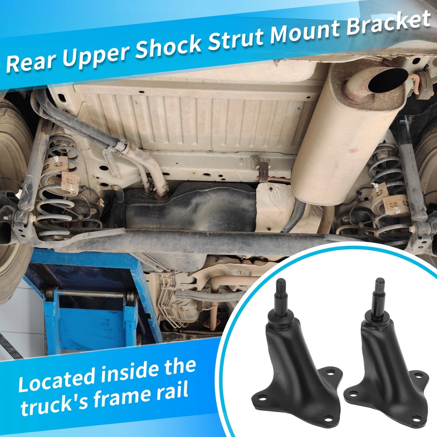 Rear Upper Shock Mount Bracket for Ford F100 F150 F250 F350 Bronco (1966-1996)