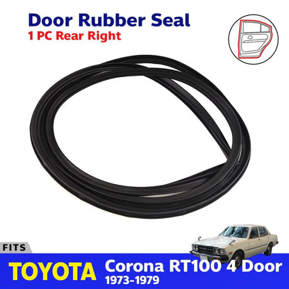 Door Rubber Weatherstrip Rear RH Fits Toyota Corona RT100 4D Sedan 1973-79 D08