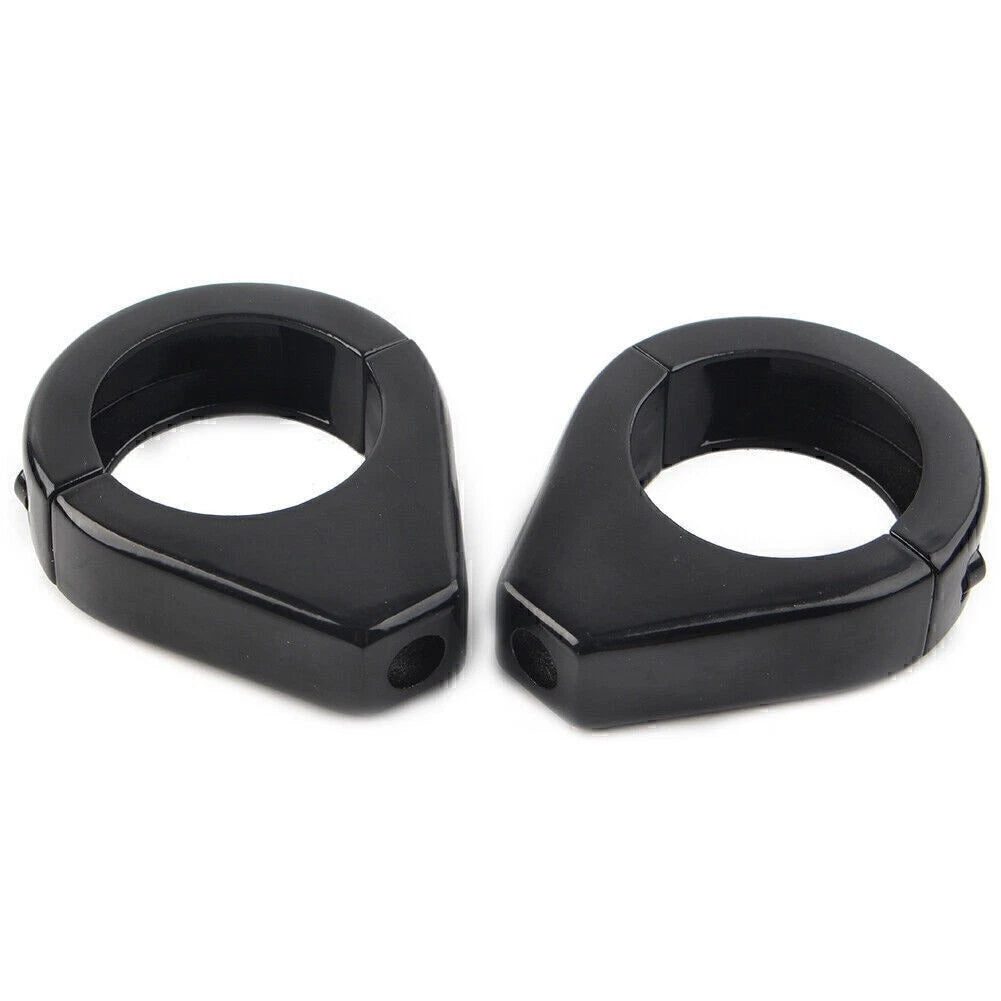 41mm Black Turn Signal Relocation Fork Tube Clamps for Harley Davidson Softail